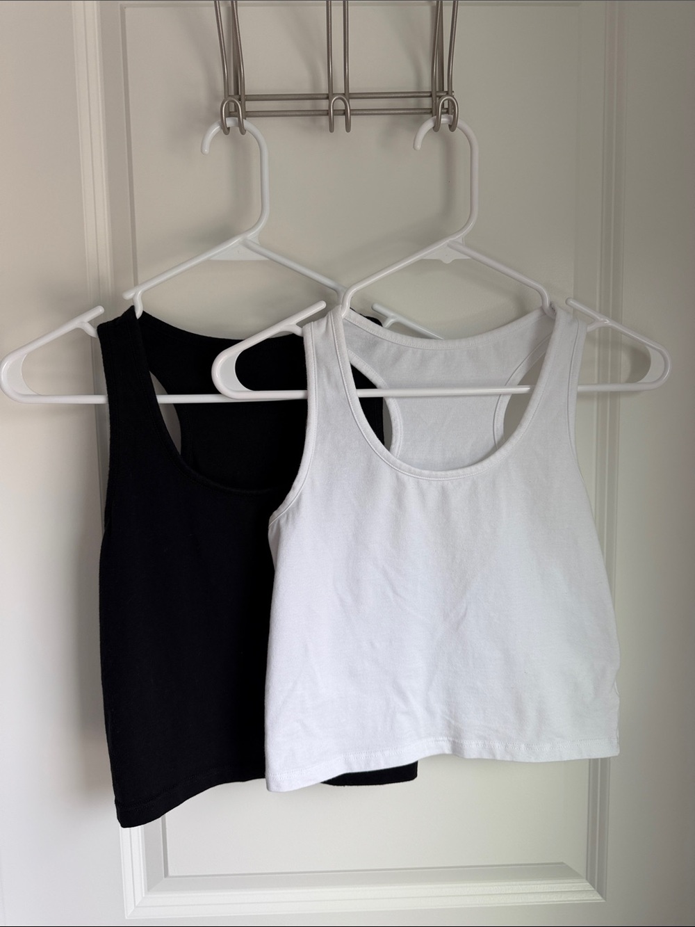 Classic Womens Cotton Racerback Crop Top - 2 Pack